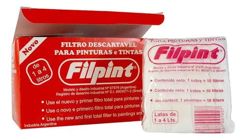 Filtros Filpint para Pintura 10-20 Litros x5 Unidades Rucar