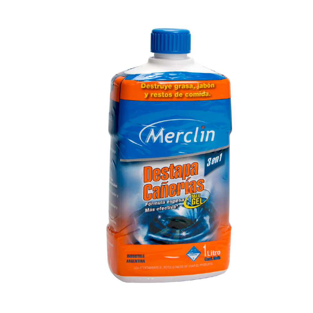 Destapa Cañerías Gel 1 Lt Merclin