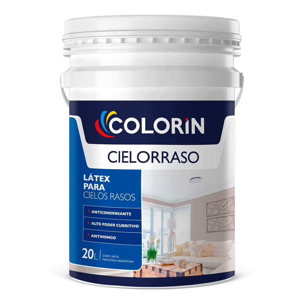 Látex para Cielorrasos Antihongo Blanco 20 Lt Colorín
