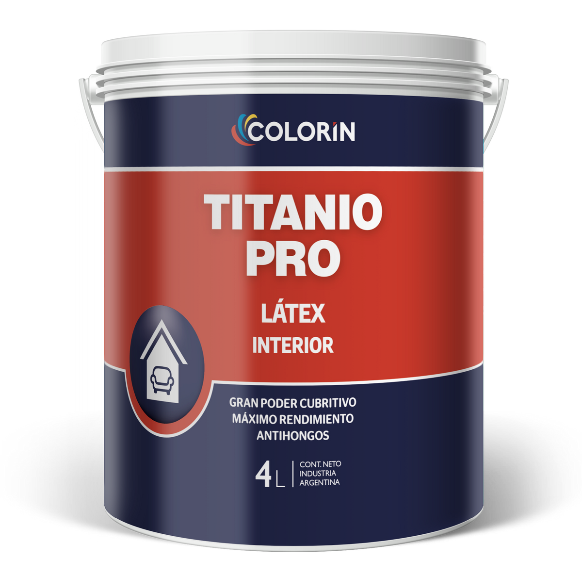 Látex Interior Titanio Pro Blanco 4 Lt Colorín
