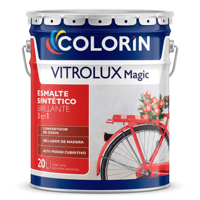 Esmalte Sintético Vitrolux Magic Brillante Aluminio 20 Lt Colorín