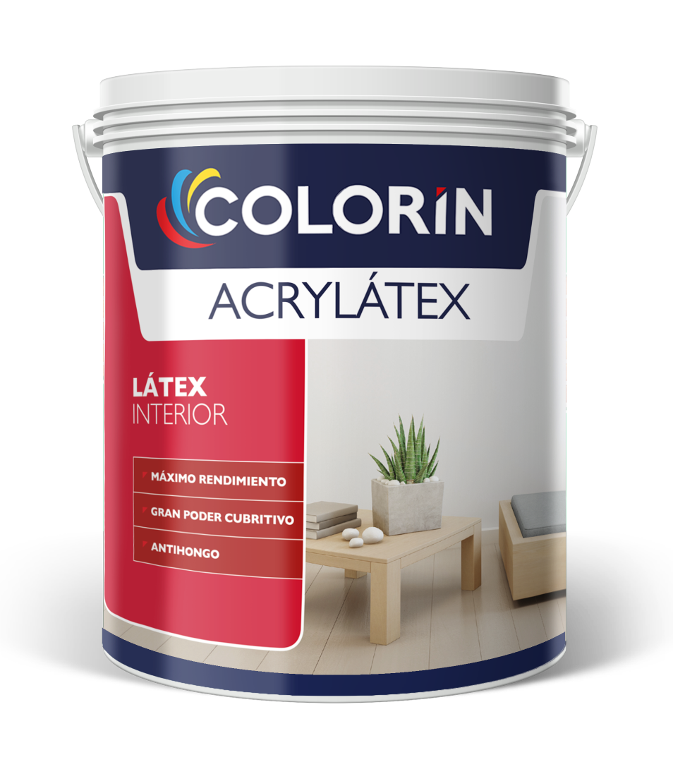 Látex Interior Acrylátex Mate Blanco 10 Lt Colorín