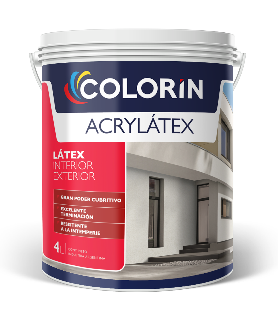 Látex Interior Exterior Acrylátex Blanco 4 Lt Colorín