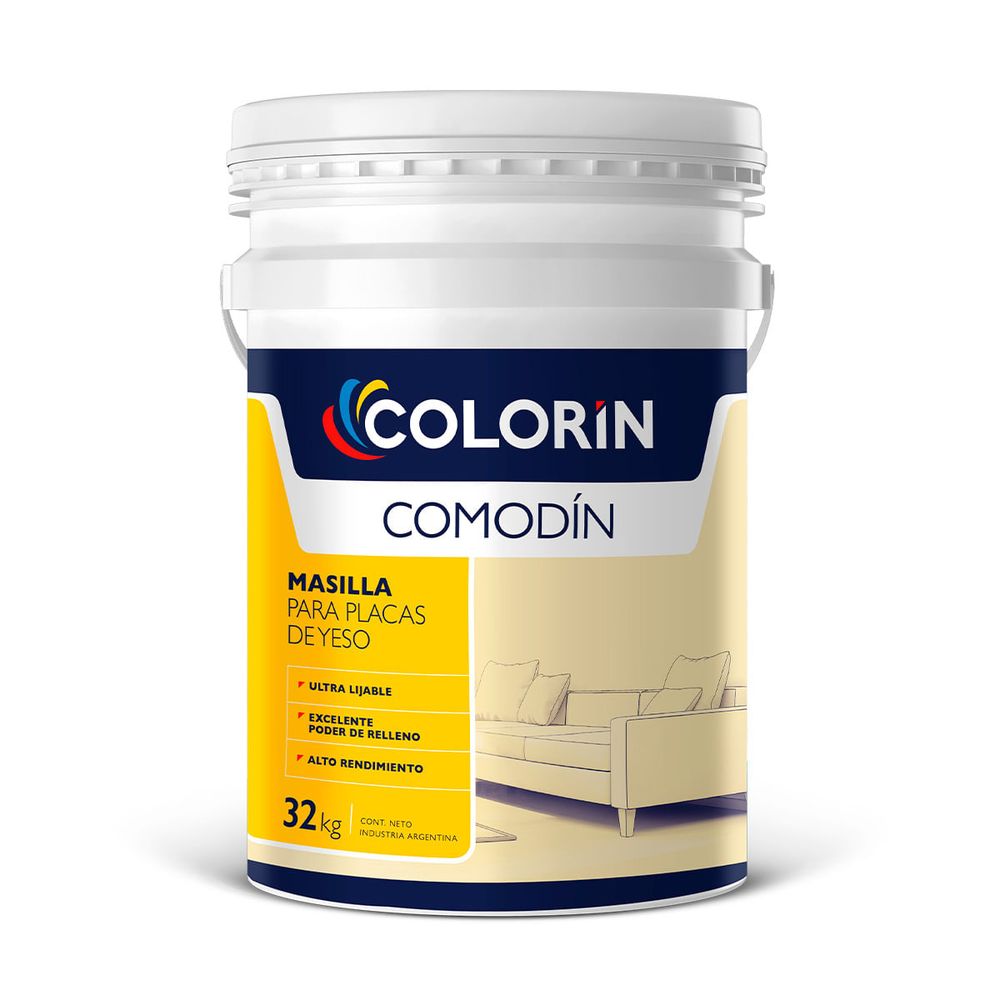 Masilla para Placas de Yeso Comodín 32 Kg Colorín