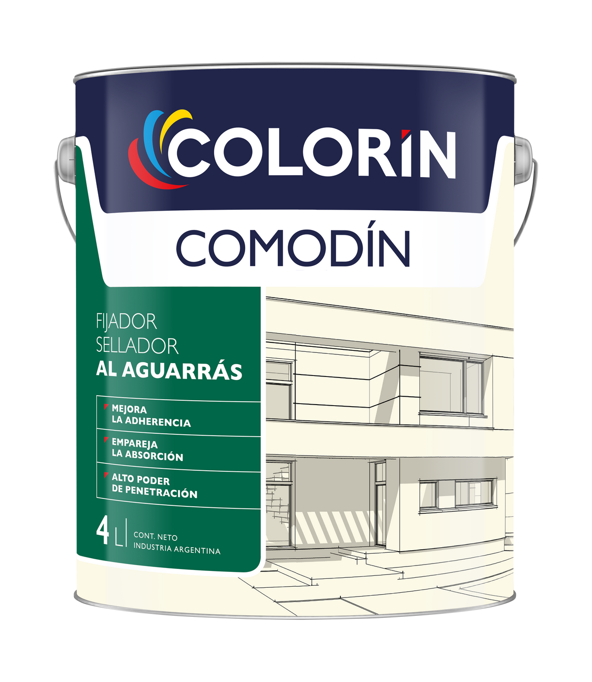 Fijador Sellador al Aguarrás Comodín 4 Lt Colorín