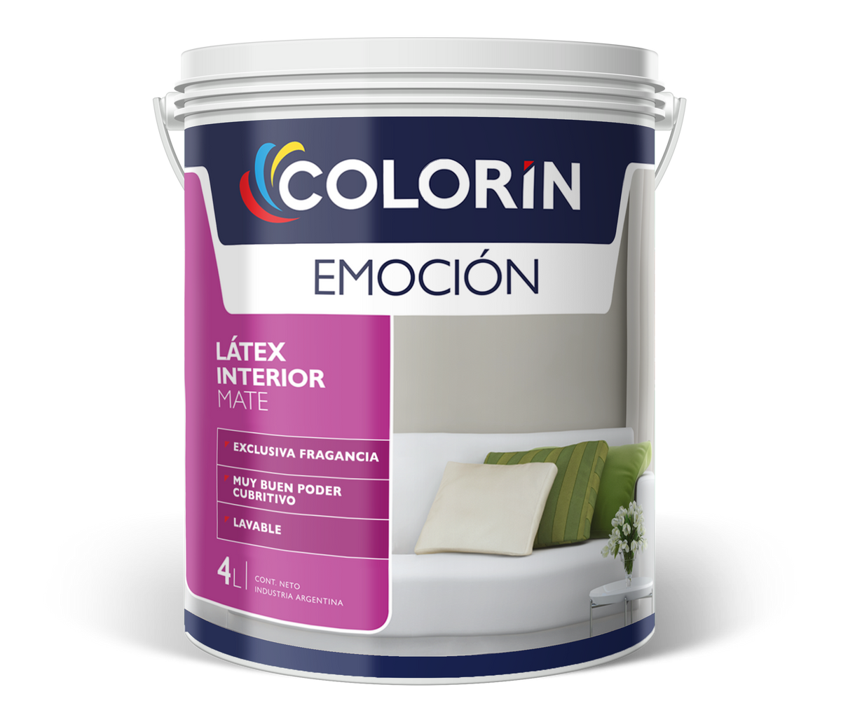Látex Interior Emoción Mate Blanco 4 Lt Colorín