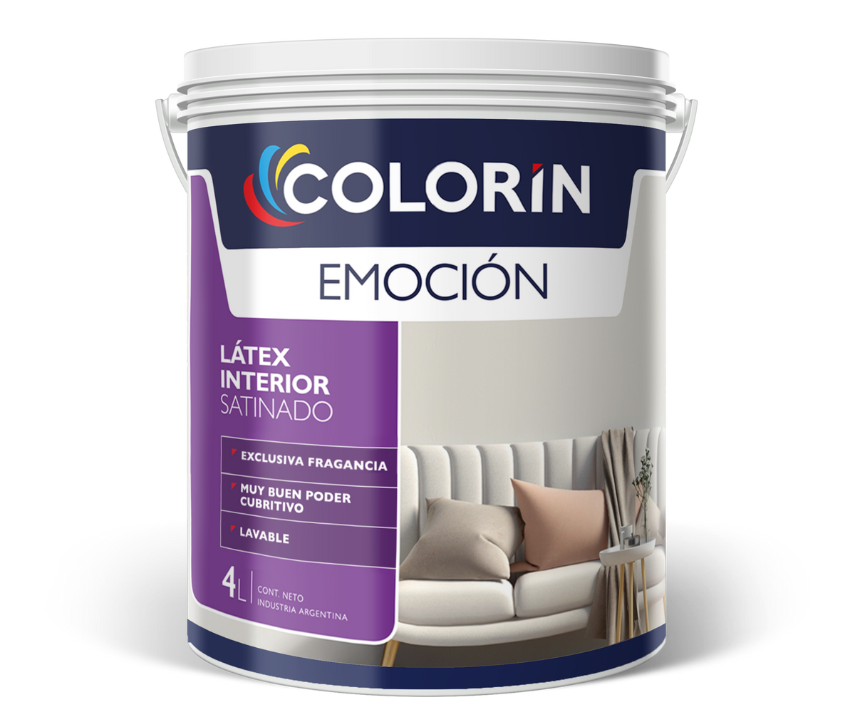 Látex Interior Emoción Satinado Blanco 10 Lt Colorín
