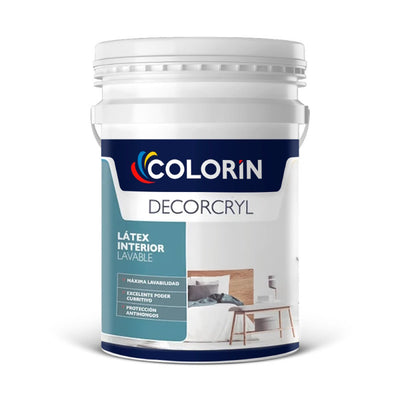 Látex Interior Decorcryl Lavable Mate Blanco 20 Lt Colorín
