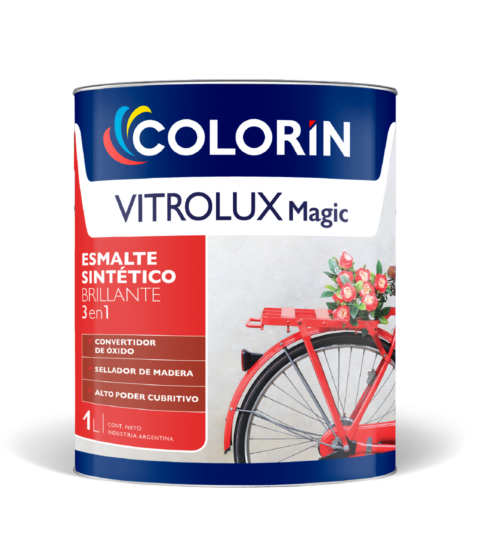 Esmalte Sintético Vitrolux Magic Brillante 1 Lt Colorín