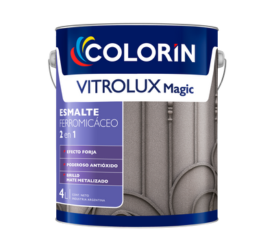 Esmalte Ferromicáceo 2 en 1 Vitrolux Magic 4 Lt Colorín