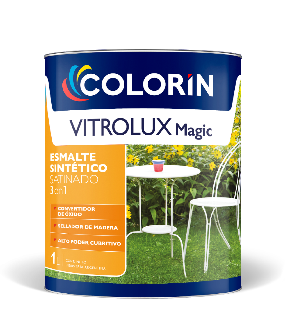 Esmalte Sintético Vitrolux Magic Satinado 1 Lt Colorín