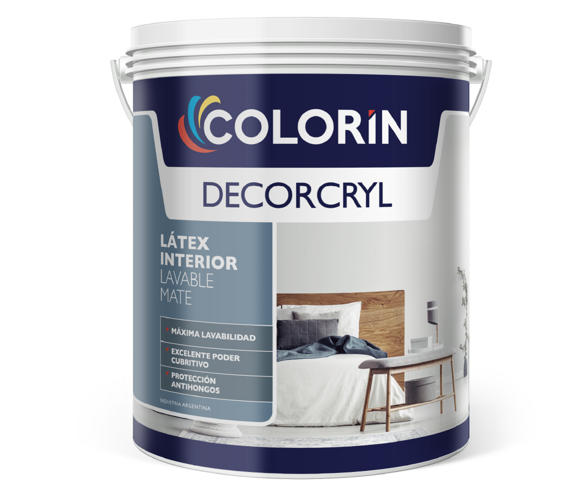 Látex Interior Decorcryl Lavable Mate Blanco 10 Lt Colorín