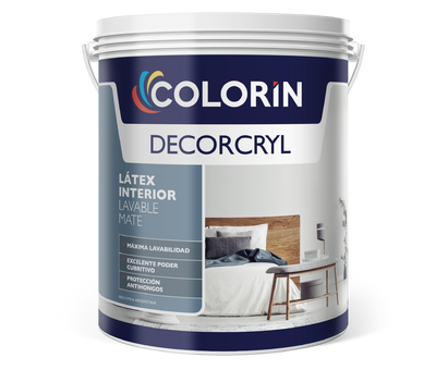 Látex Interior Decorcryl Lavable Mate Blanco 10 Lt Colorín