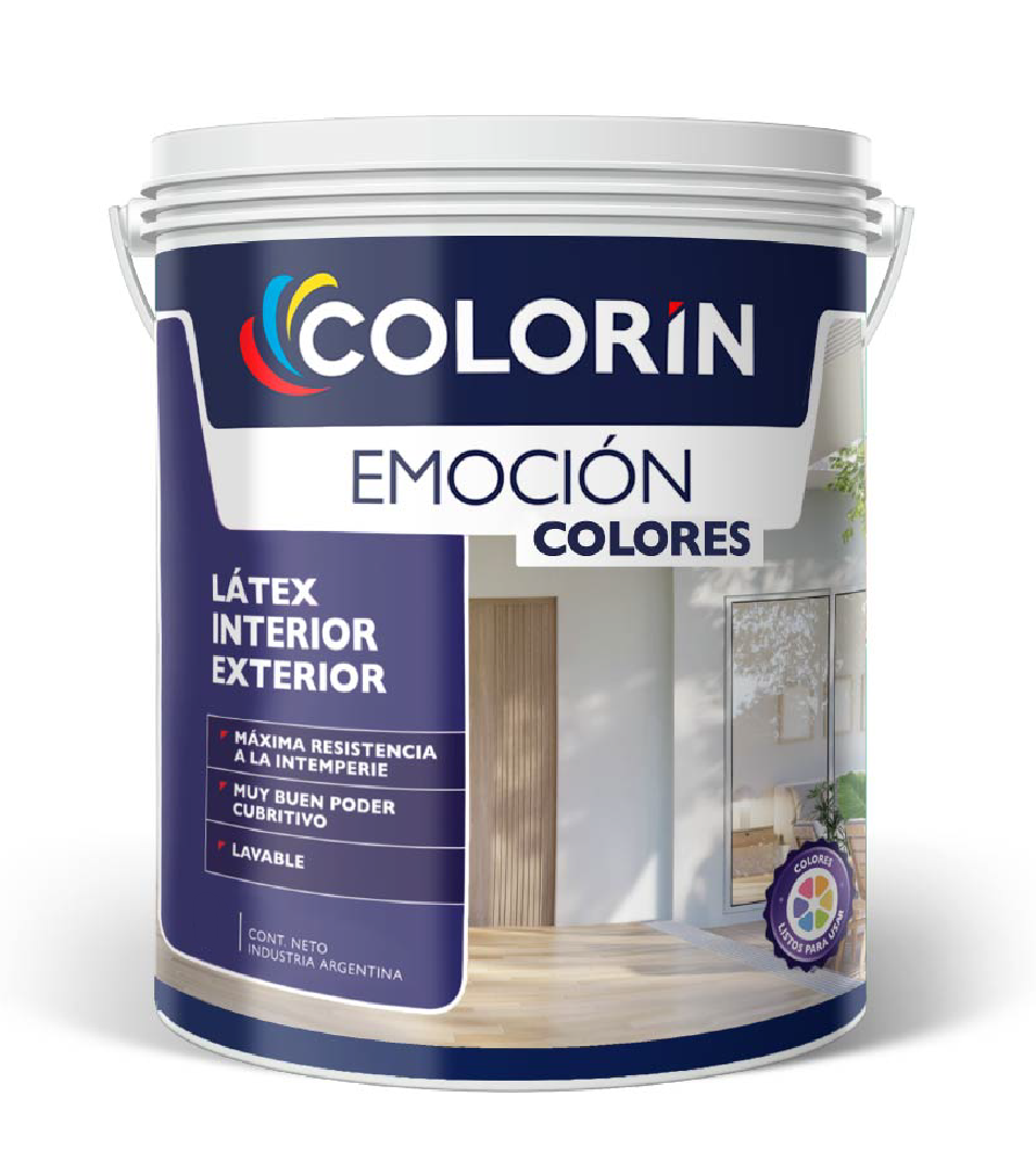 Látex Interior Exterior Emoción Mate Blanco Algodón 20 Lt Colorín