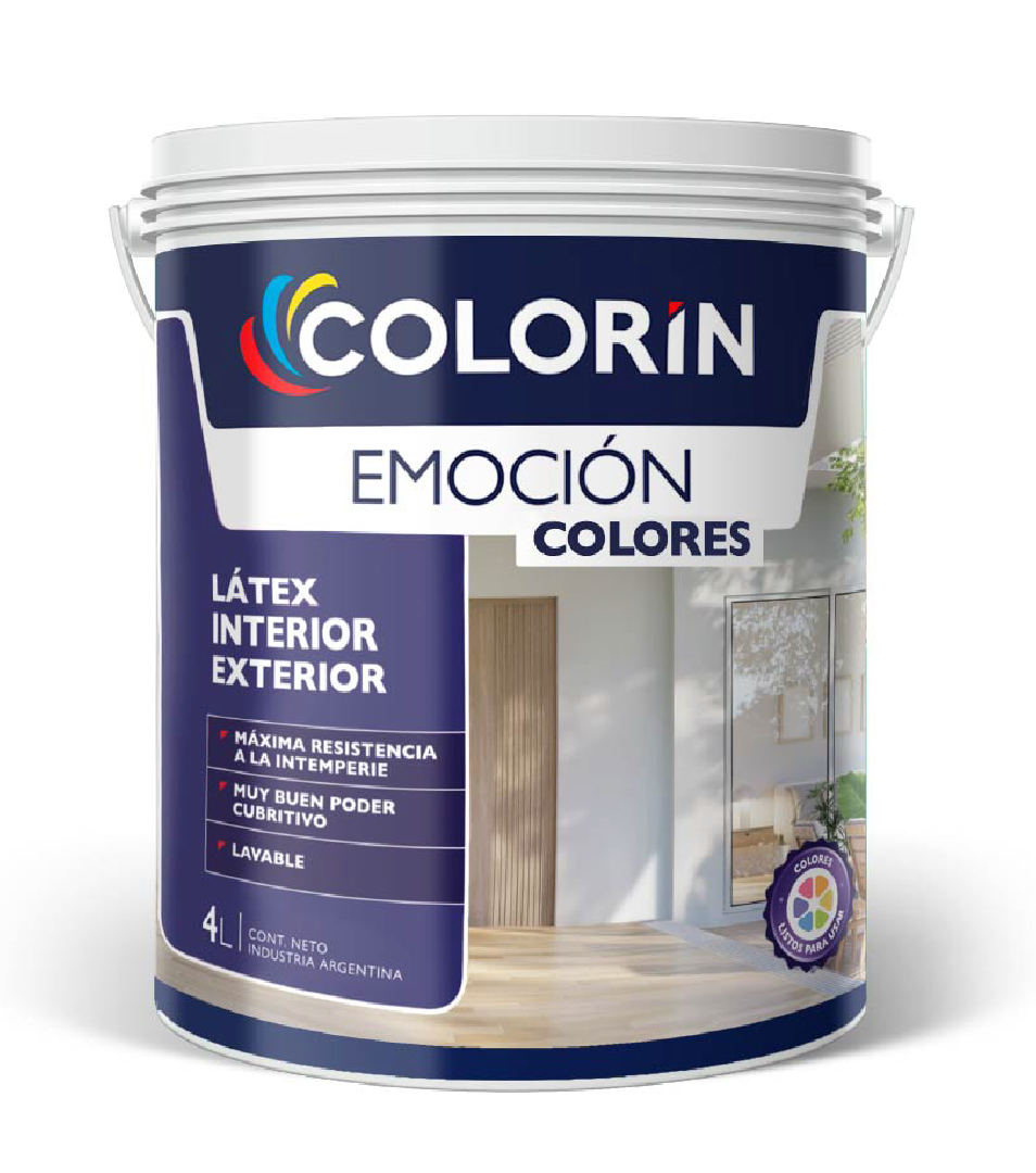 Látex Interior Exterior Emoción Mate Blanco Algodón 10 Lt Colorín