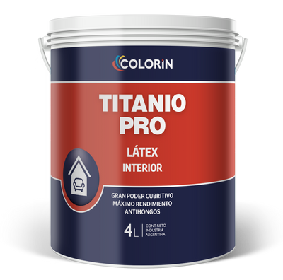 Látex Interior Titanio Pro Blanco 10 Lt Colorín