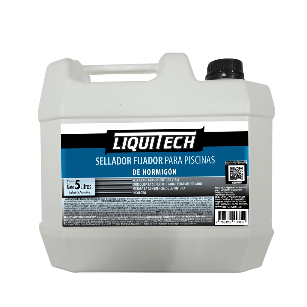 Sellador Fijador para Piscina Incoloro 5 Lt Merclin