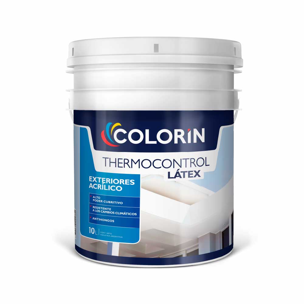 Látex Exterior Thermocontrol Flex Blanco 10 Lt Colorín