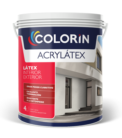 Látex Interior Exterior Acrylátex Blanco 10 Lt Colorín