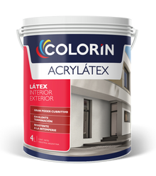 Látex Interior Exterior Acrylátex Blanco 4 Lt Colorín - imagen 1