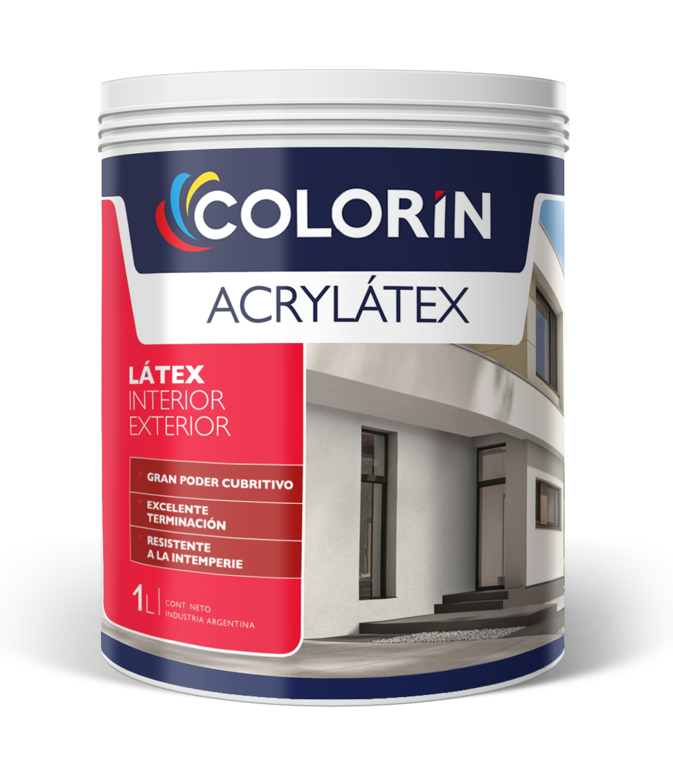 Látex Interior Exterior Acrylátex Blanco 1 Lt Colorín