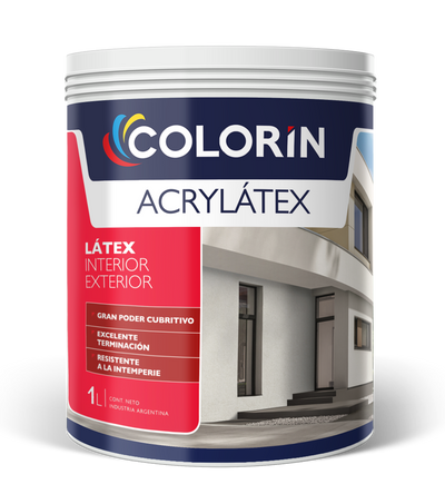 Látex Interior Exterior Acrylátex Blanco 1 Lt Colorín