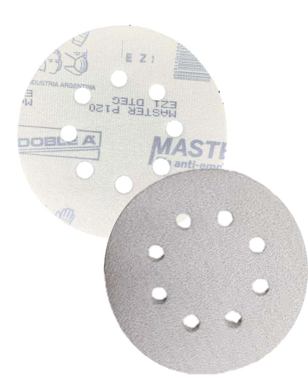 Disco de Papel Autofijante Antiempastante Grano 80 127 mm 8 Perforaciones Doble A