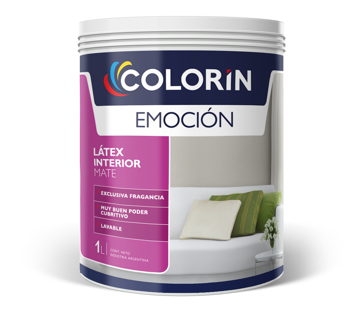 Látex Interior Emoción Mate Blanco 1 Lt Colorín