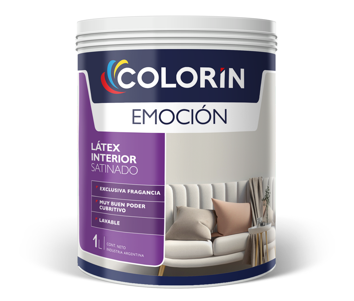 Látex Interior Emoción Satinado Blanco 1 Lt Colorín