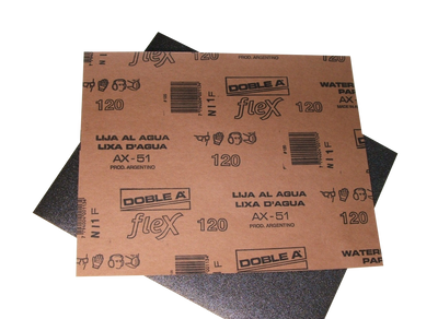 Hoja de Lija al Agua Grano 220 230 x 280 mm Doble A