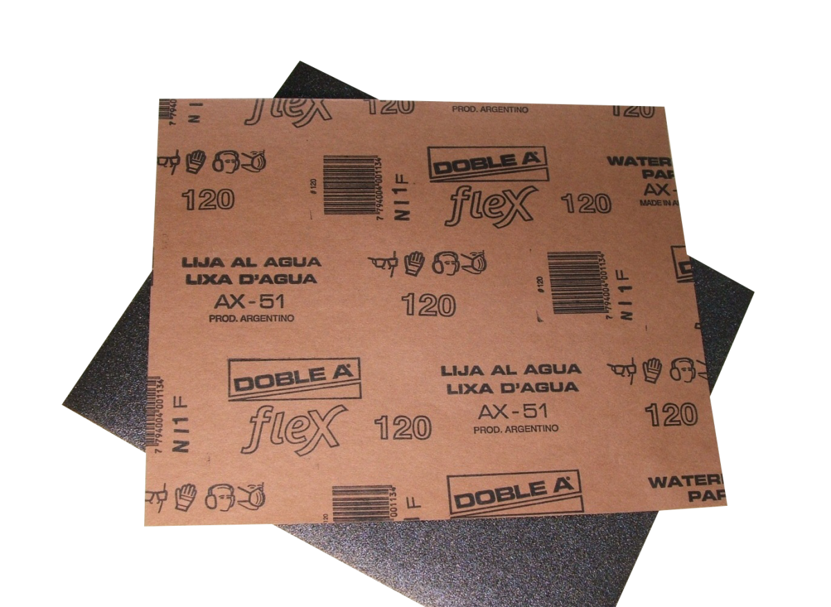 Hoja de Lija al Agua Grano 100 230 x 280 mm Doble A