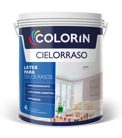 Látex para Cielorrasos Antihongo Blanco 4 Lt Colorín