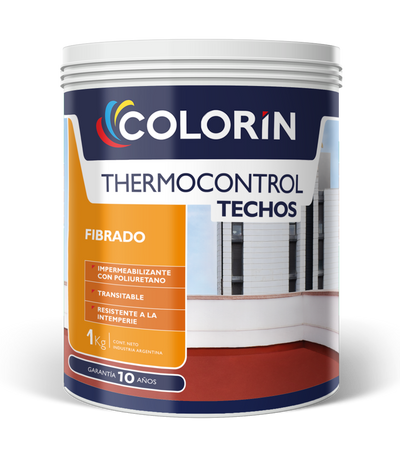 Impermeabilizante Thermocontrol Techos Fibrado 1 Kg Colorín