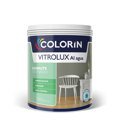 Esmalte al Agua Vitrolux Satinado 0.500 Lt Colorín