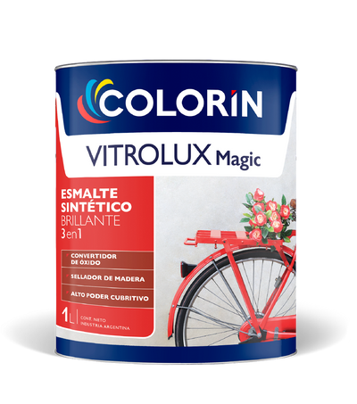 Esmalte Sintético Vitrolux Magic Brillante 1 Lt Colorín