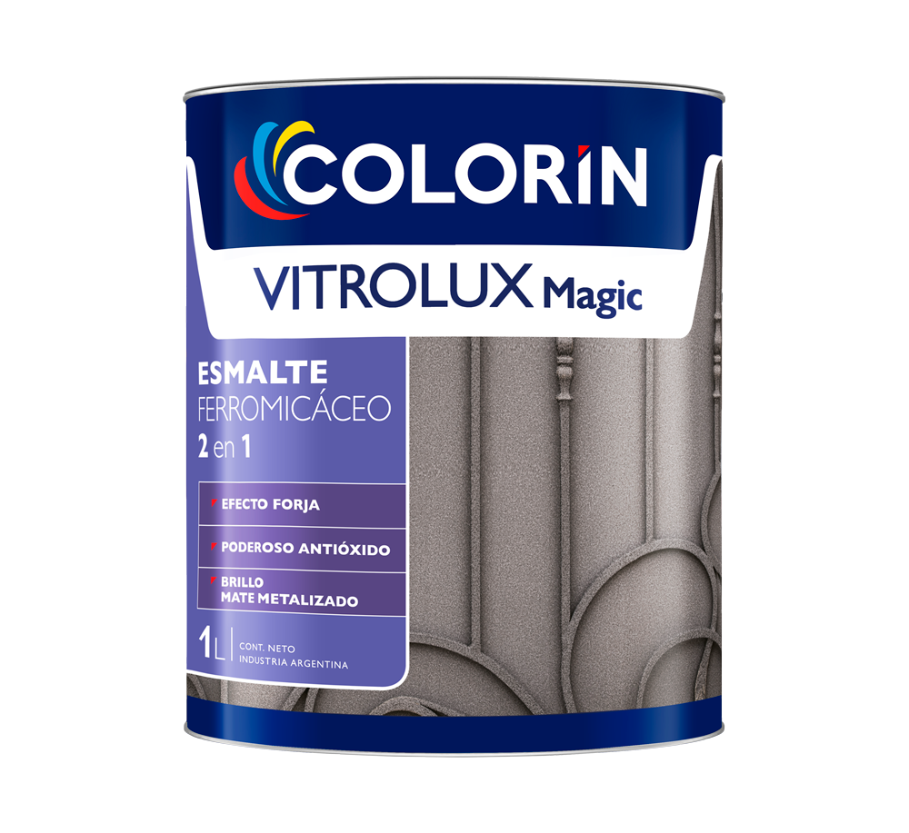 Esmalte Ferromicáceo 2 en 1 Vitrolux Magic 1 Lt Colorín