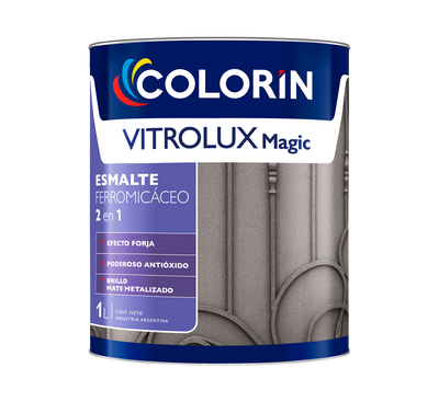 Esmalte Ferromicáceo 2 en 1 Vitrolux Magic 1 Lt Colorín