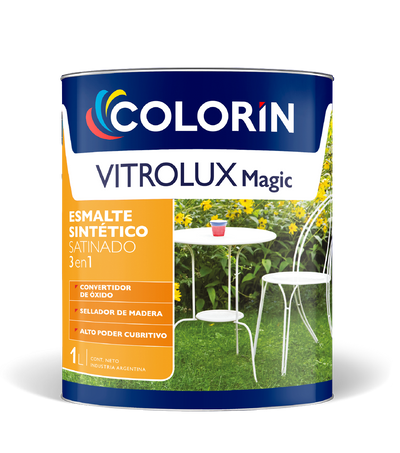 Esmalte Sintético Vitrolux Magic Satinado 1 Lt Colorín